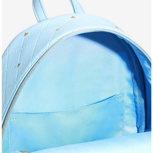 Hot Topic Disney Castle Blue Quilted Mini Backpack - Picture 4 of 4